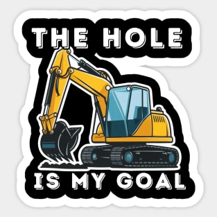 Excavator Funny Sticker